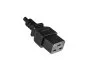 Preview: Cable IEC C19 a C20, 1,5mm², 16A, prolongación, VDE, negro, longitud 0,50m